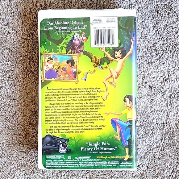 Walt Disneys The Jungle Book 2 VHS - Picture 2 of 4